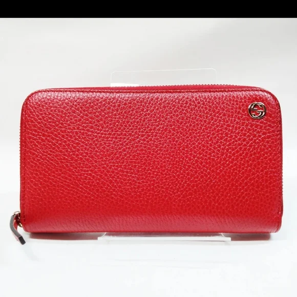 Gucci Vibrant Red Zip-Around Wallet - Picture 2 of 12